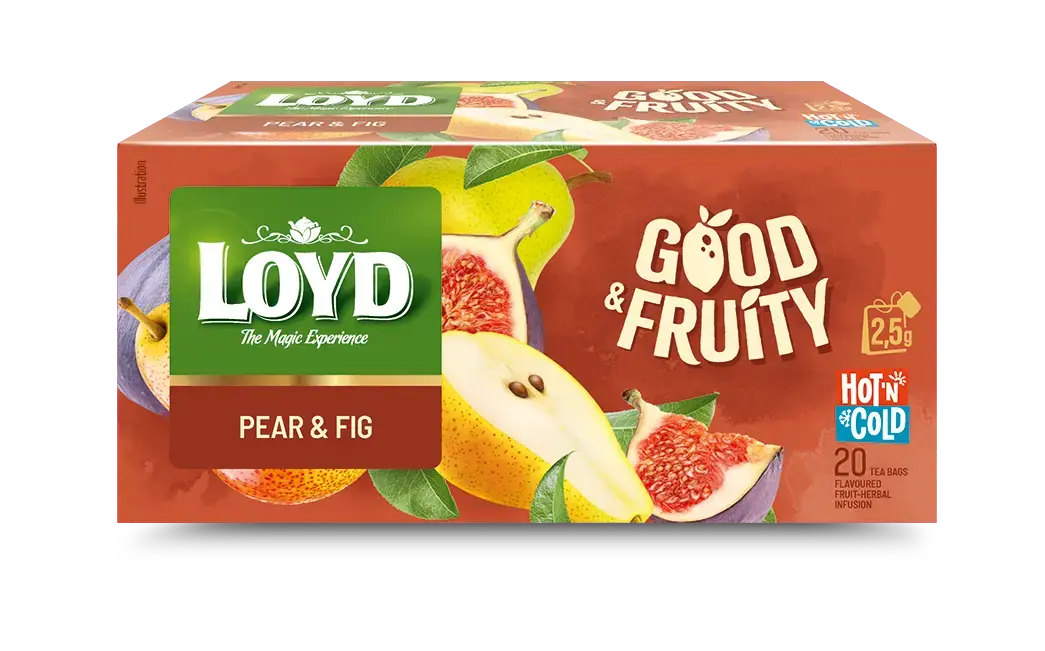 Loyd Flavored fruit and herbal tea with pear and fig flavor 20x2.5g