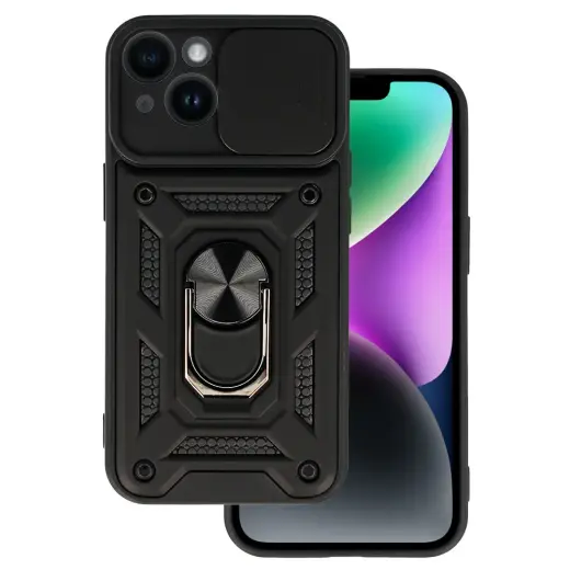 Slide Camera Armor telefoni ümbris iPhone 14 must