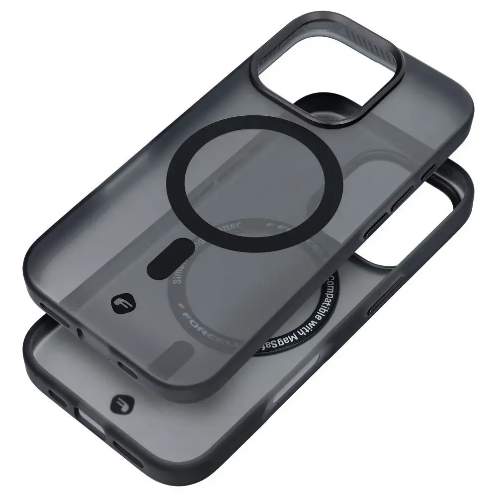 Forcell F-Protect Levels maciņš ar MagSafe atbalstu telefonam iPhone 16 Plus melns