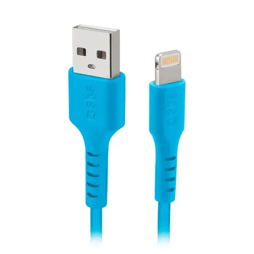 data transfer and charging cable | USB-A to Lightning | blue