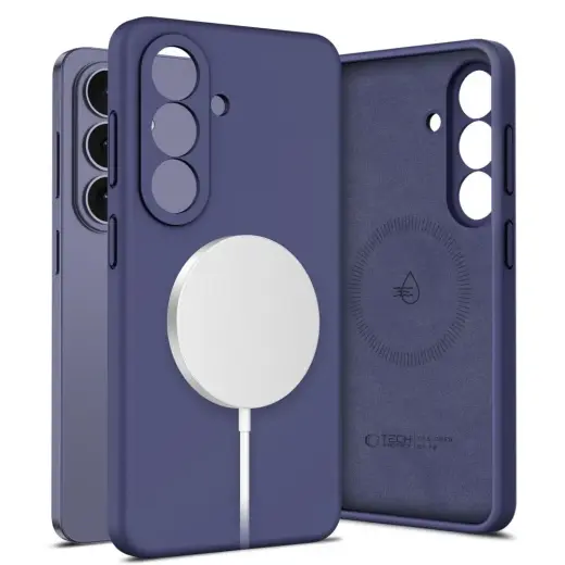 Tech-Protect Silicone telefono dėklas su MagSafe palaikymu Samsung Galaxy S26 (S942) violetinis