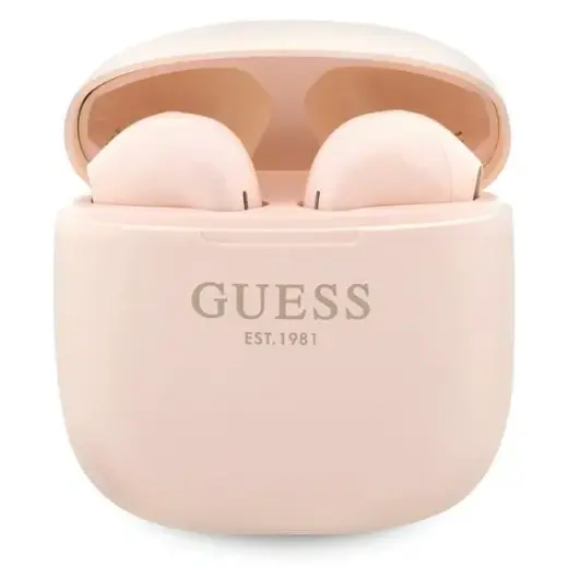 Guess słuchawki Bluetooth GUTWST26PSP TWS + stacja dokująca różowy|pink Classic EST Logo