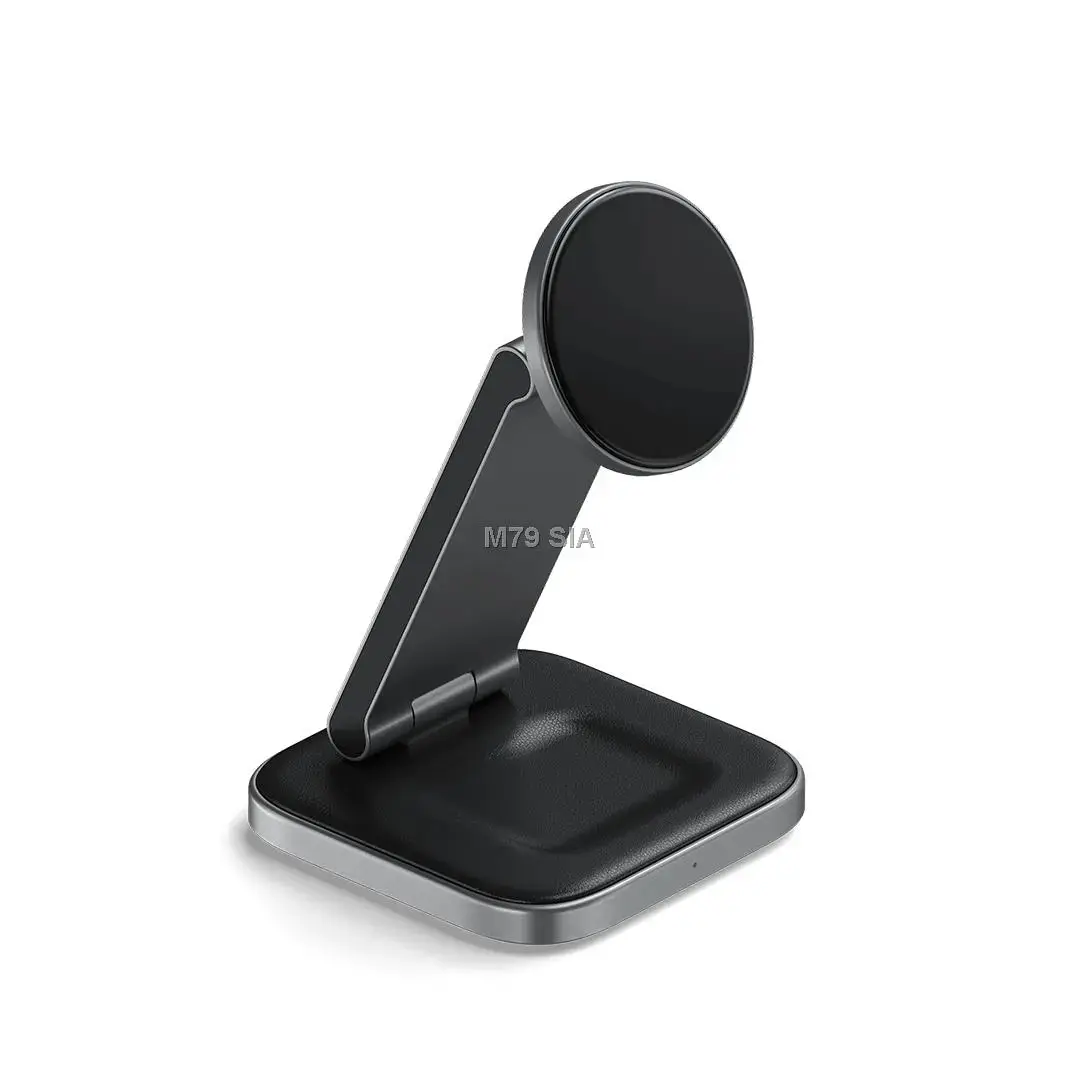 Satechi 3-in-1 Foldable Qi2 Wireless Charging Stand  peleka - Bezvadu ladetajs