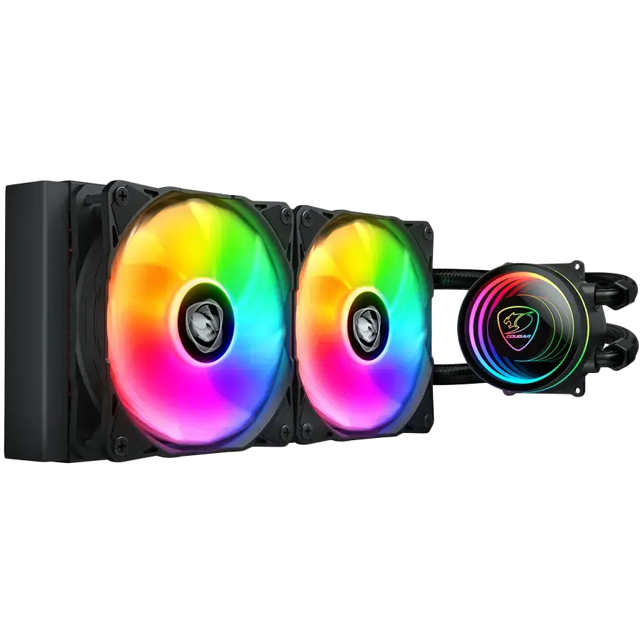COUGAR Poseidon Elite ARGB 240 AiO Liquid Cooler, Black