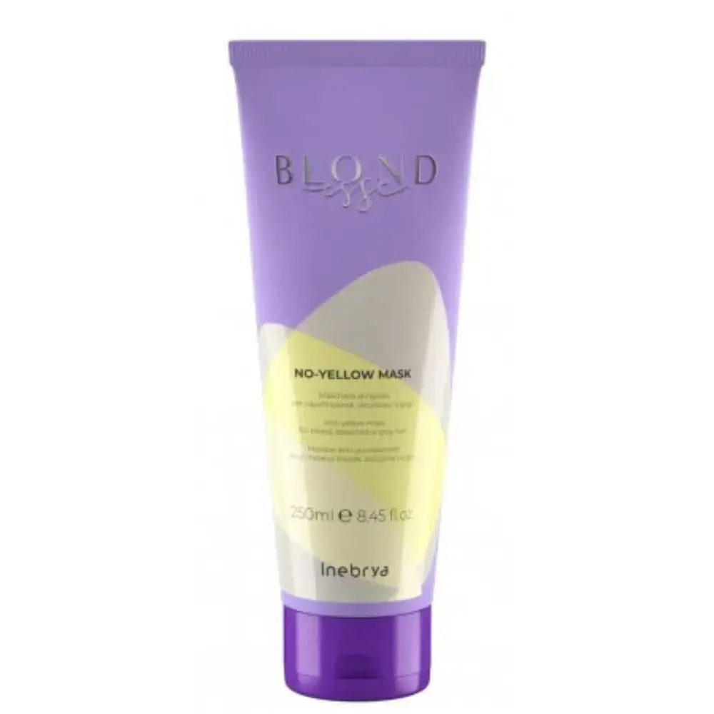 Inebrya| Blondesse - No Yellow Anti-yellow Toning, Moisturizing, Illuminating Mask, For Blonde, Bleached Or Gray Hair - 250 Ml.