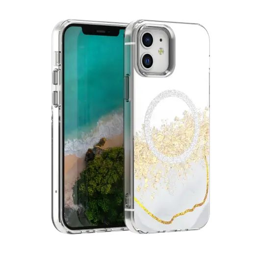 Epoxy Mag maciņš ar MagSafe atbalstu telefonam iPhone 12 | iPhone 12 Pro balts