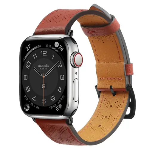 Nahkne nutikella rihm Apple Watch (38/40/41 mm) jaoks | nahkne | punane