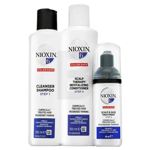 Nioxin System 6 Trial Kit set for chemically treated hair 150 ml + 150 ml + 40 ml