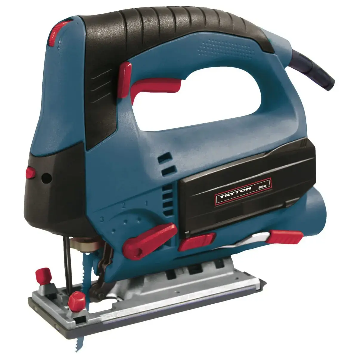 Figūrzāģis 800W 110mm reg.apgr. laser Tryton koferī