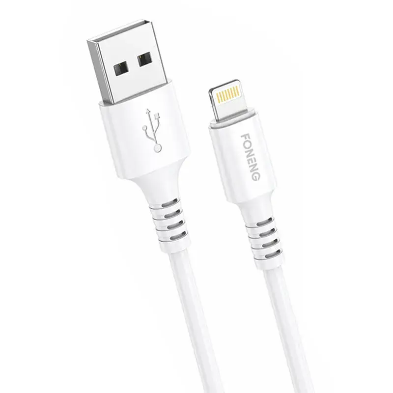 Foneng X85 data transfer and charging cable | USB-A to Lightning | 15W | 1m | white