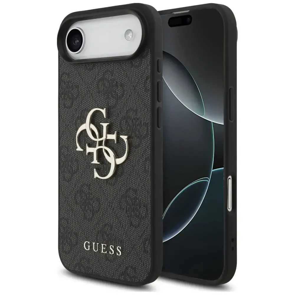 Guess 4G Big Logo maciņš telefonam iPhone 17 Air melns