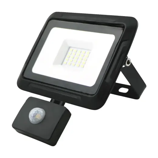 BREMEN LED prožektorius su judesio davikliu 20W, 4000K, IP65, 80lm/W Eurolight