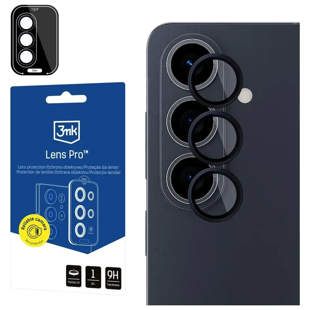 Ochrona na obiektyw aparatu 3MK Lens     Protection Pro do Samsung Galaxy S26+ czarny