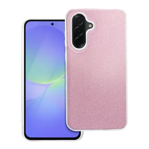 Shining telefono dėklas Samsung Galaxy A36 5G rožinis