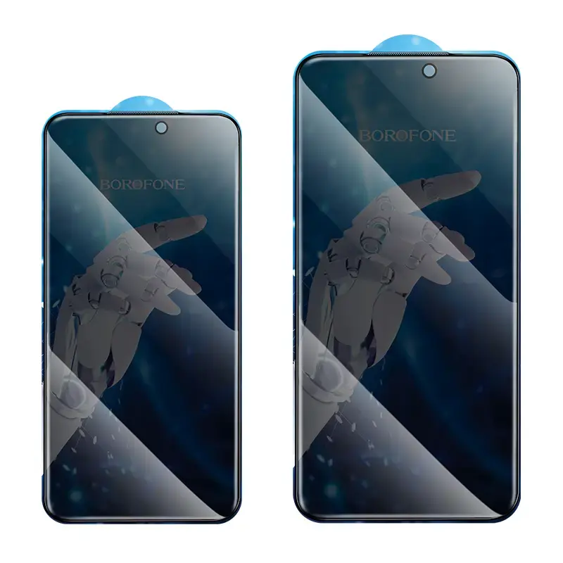 Borofone BF7 Diamond Armor Full Screen Anti-spy aizsargstikls telefona ekrānam iPhone 17 Air (privātuma efekts) (10 gab.)
