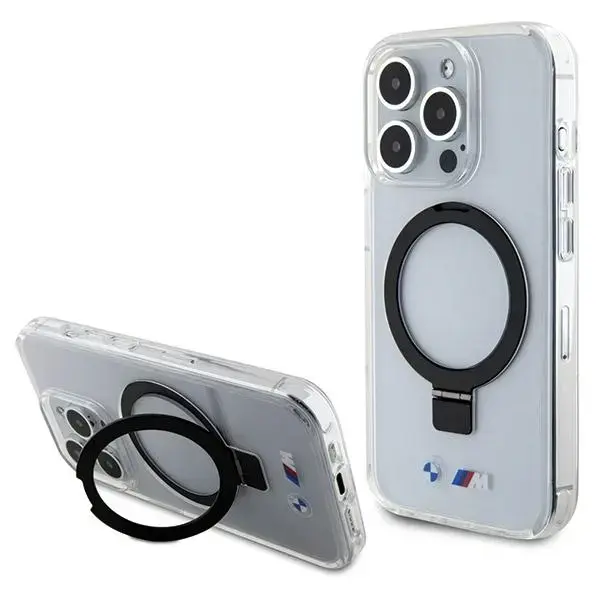BMW BMHMP15XURST iPhone 15 Pro Max 6.7"  przeźroczysty|clear hardcase Ring Stand M Collection MagSafe