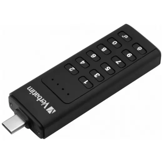 External drive Verbatim Keypad Secure USB-C 3.1 Gen 1 32GB black 49430