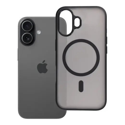 Flexline telefono dėklas su MagSafe palaikymu iPhone 17 juodas
