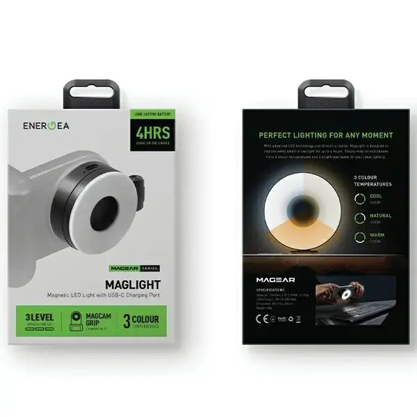 ENERGEA Portable LED Light Magear MagLight Black MagSafe PG-MGLT-BLK