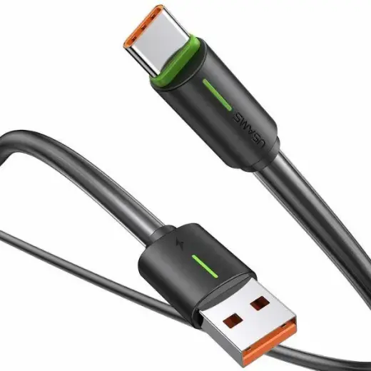 USAMS YU Series SJ732USB01 data transfer and charging cable | USB-C to USB-C | 15W | 1m | black