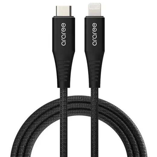 Araree AR60-00739A data transfer and charging cable | MFI | USB-C to Lightning | 1m | black