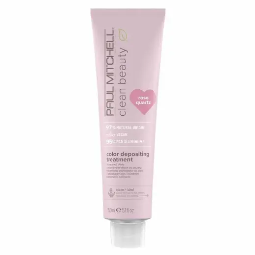 Paul Mitchell Clean Beauty Color-Depositing Treatment  for Refreshing + Protecting Color-Treated Hair 5.1 Oz  Rose Quartz