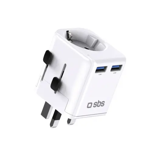 SBS Universal Travel Adapter tīkla lādētājs | 12W | USB-A | balts