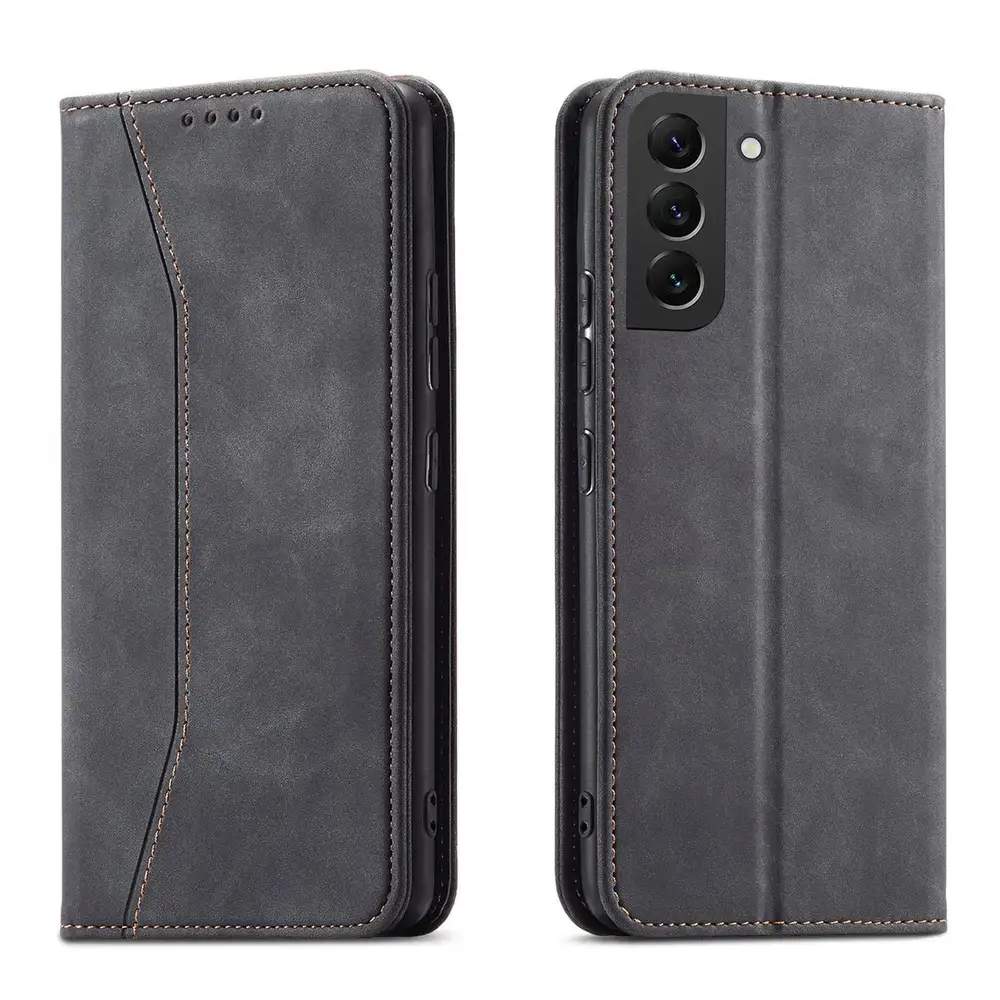 Magnet Fancy grāmatveida maciņš ar statīvu telefonam Samsung Galaxy S23+ (S916) melns