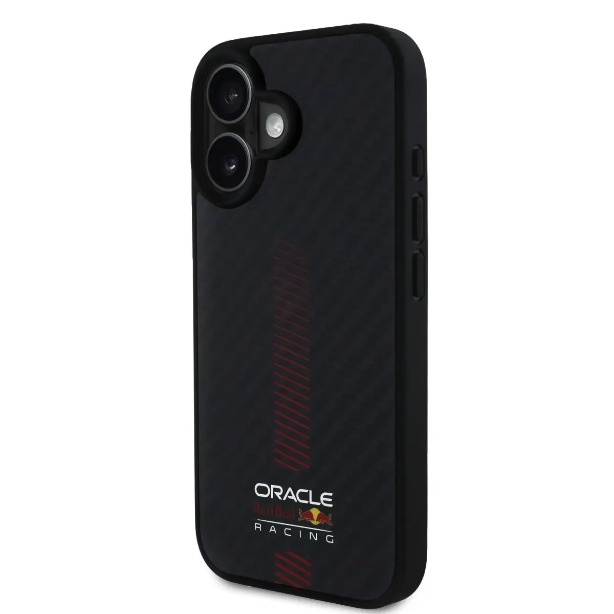 Red Bull black Powerbar phone case for iPhone 16 black with MagSafe support