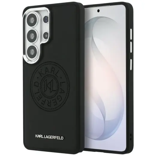Karl Lagerfeld Perforated KL maciņš ar MagSafe atbalstu telefonam Samsung Galaxy S26 Ultra (S948) melns