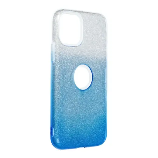 SHINING telefono dėklas iPhone 11 Pro skaidrus mėlynas