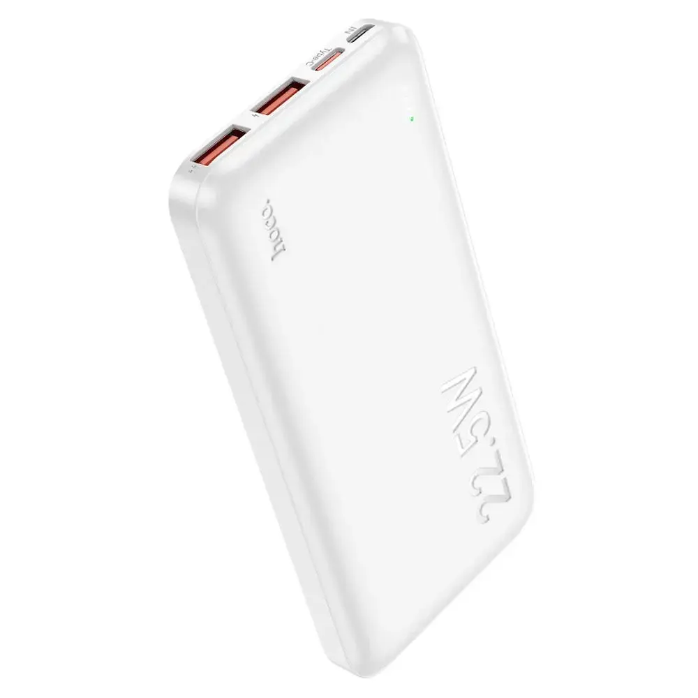Hoco J101 Astute Power Bank | 10,000 mAh | 22.5W | PD, QC | USB-A, USB-C | white
