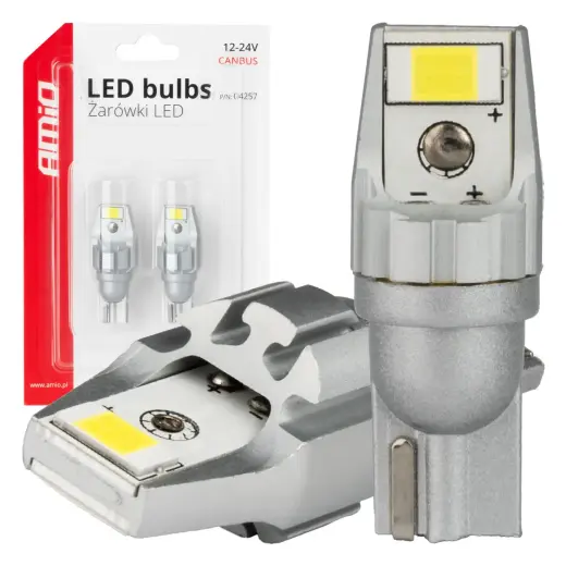 LED CANBUS T15 W16W 2SMD 3570 White 12V 24V bulbs AMIO-04257