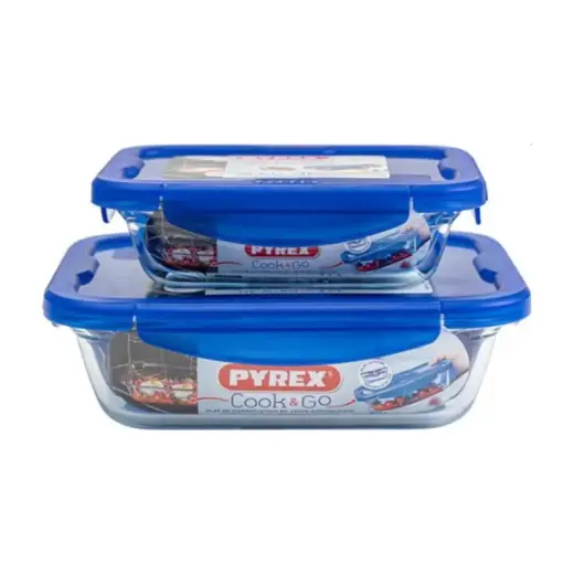 Stikla tr.ar vāku 2gb kompl. Cook&Go