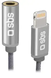 Adapteris-Kabelis SBS Audio Adapter Braided Lightning (M) - 3.5 mm (F)
