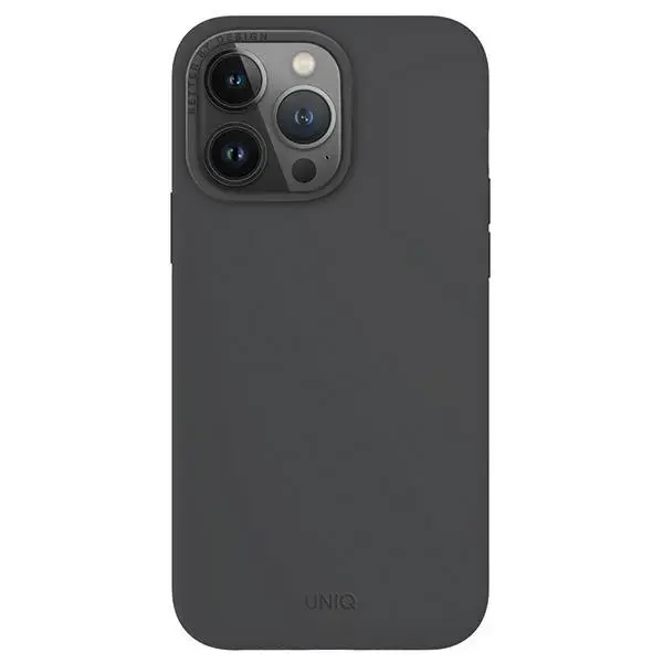 UNIQ etui Lino Hue iPhone 15 Pro Max 6.7" Magclick Charging szary|charcoal grey