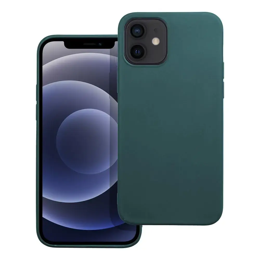 Matt maciņš telefonam iPhone 12 zaļš