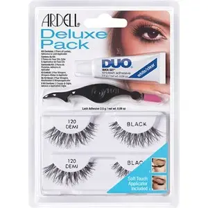 Ardell Eyes Eyelashes Deluxe Pack 2 Pairs of Lashes Nr. 120 + Adhesive + Lash Applicator 1 Stk.