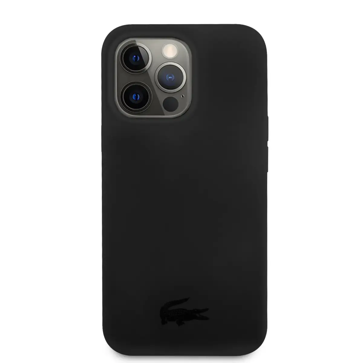 Lacoste Liquid Silicone Glossy Printing Logo Case for iPhone 13 Pro Max Black