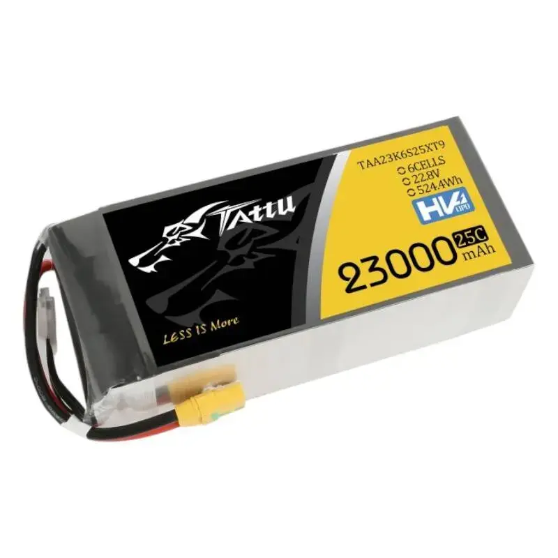 Tattu 23000mAh 22.8V 25C 6S1P Lipo Battery Pack With XT90-S