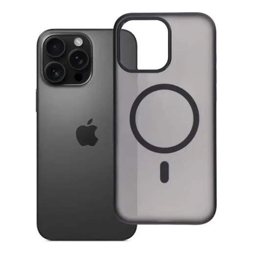 Flexline Mag Cover telefoni ümbris MagSafe toega iPhone 16 Pro Max must