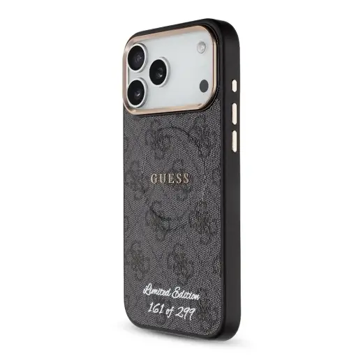 Guess PU 4G MagSafe Strap Limited Edition phone case for iPhone 17 Pro Max black