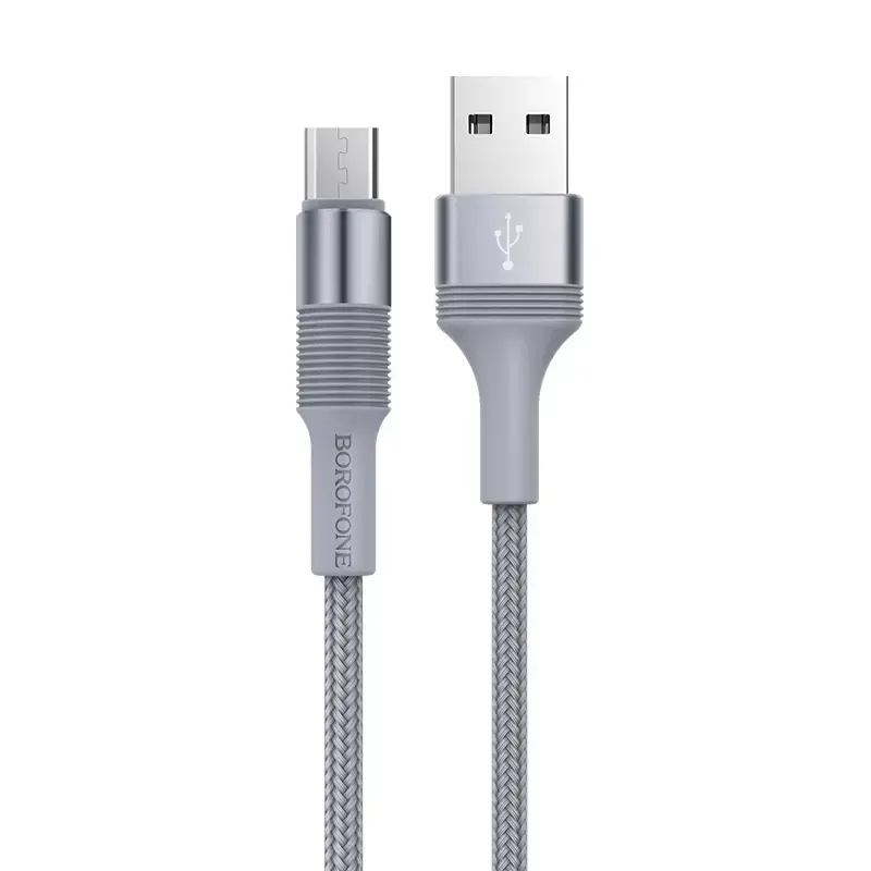 Borofone Cable BX21 Outstanding - USB to Micro USB - 2,4A 1 metre grey