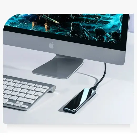 Baseus external SSD drive M.2 SATA housing case USB Type C 3.2 Gen 1 (SuperSpeed USB 5 Gbps) B | M+B key + cable gray (CAYPH-E0G)