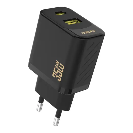 Dudao A27 MaxC tīkla lādētājs | 35W | PD, GaN | USB-C, USB-A | melns