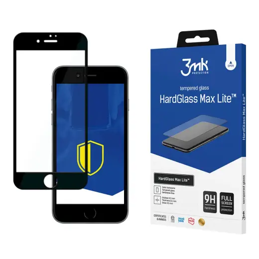 3mk HardGlass Max Lite™ защитное стекло для телефона iPhone 7 | iPhone 8 черный