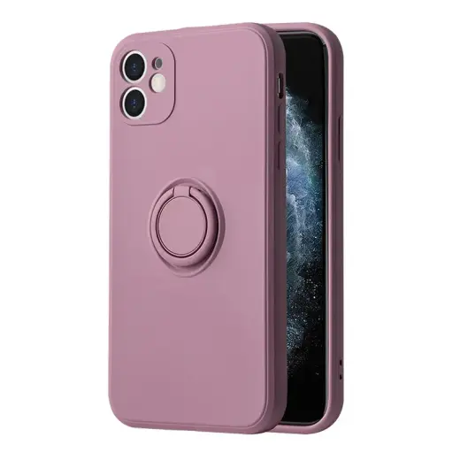 Vennus Silicone Ring telefoni ümbris alusega iPhone 14 Plus lilla