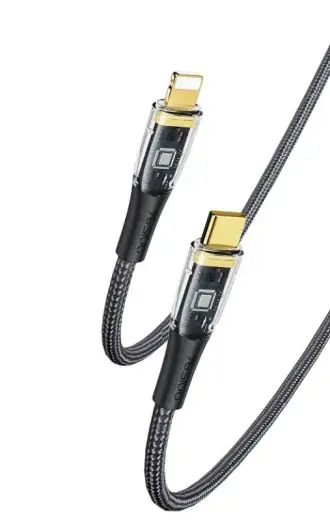 YESIDO CABLE CA101 PD 20W TYPE-C/LIGHTNING 1,2M PVC 3A BLACK