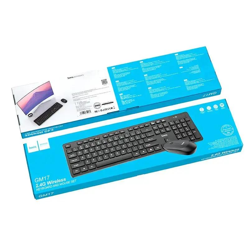 Wireless keyboard and mouse set Hoco GM17 black