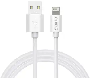 SAVIO cable | USB-A to Lightning | 12W | 1m | white